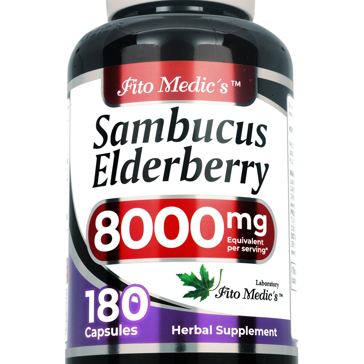 FITO MEDIC'S Elderberry bottle front highlights high-potency immune support.