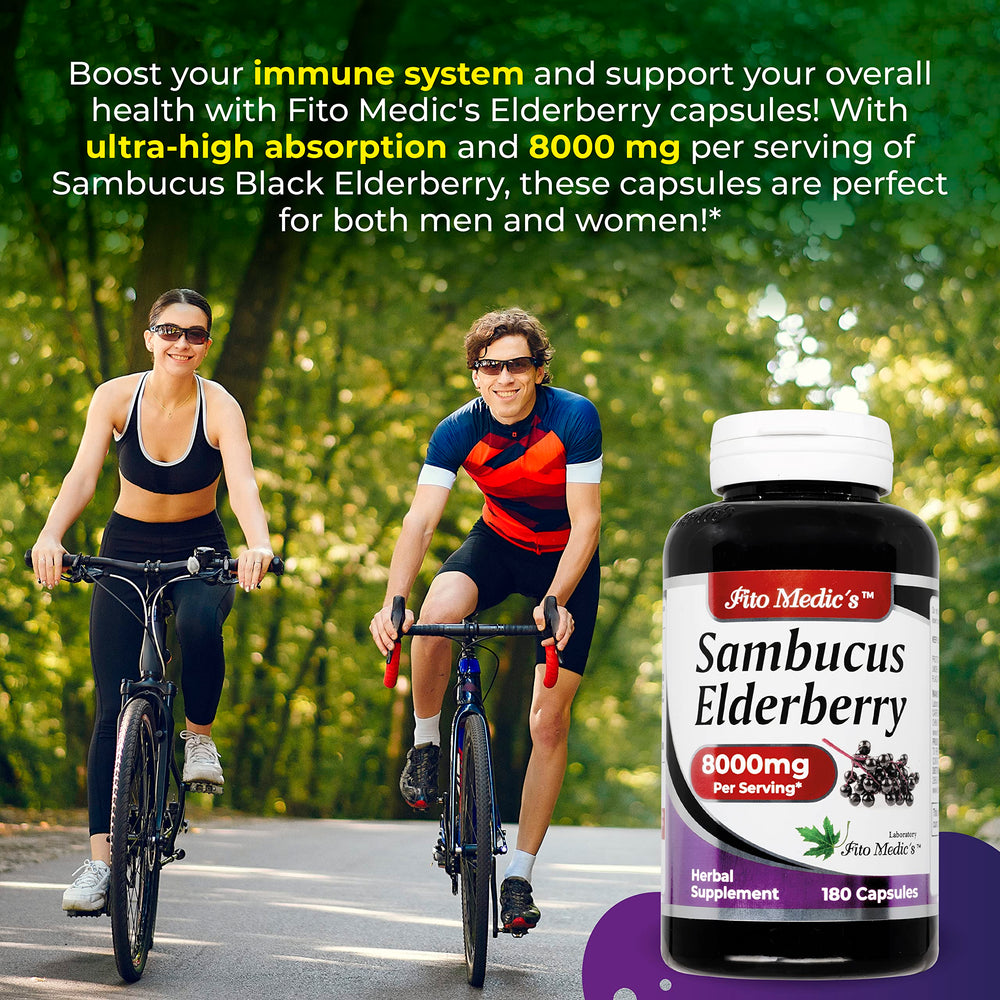 Close-up of elderberry capsules shows easy-to-swallow form for daily use.