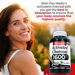 Cápsulas de carbón activado de Fito Medic's Lab para consumo diario