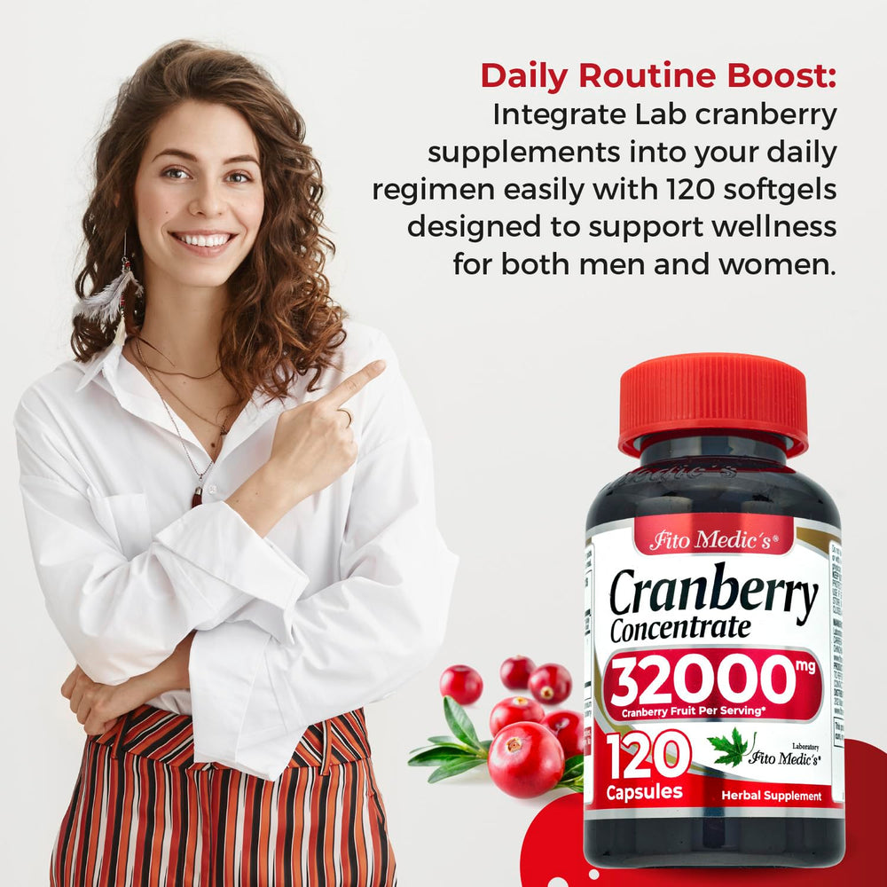 FITO MEDIC'S Lab Cranberry Softgels on hand for daily routine.