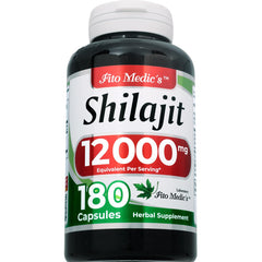 FITO MEDIC'S Lab Shilajit Capsules packaging emphasizing Himalayan origin and purity.