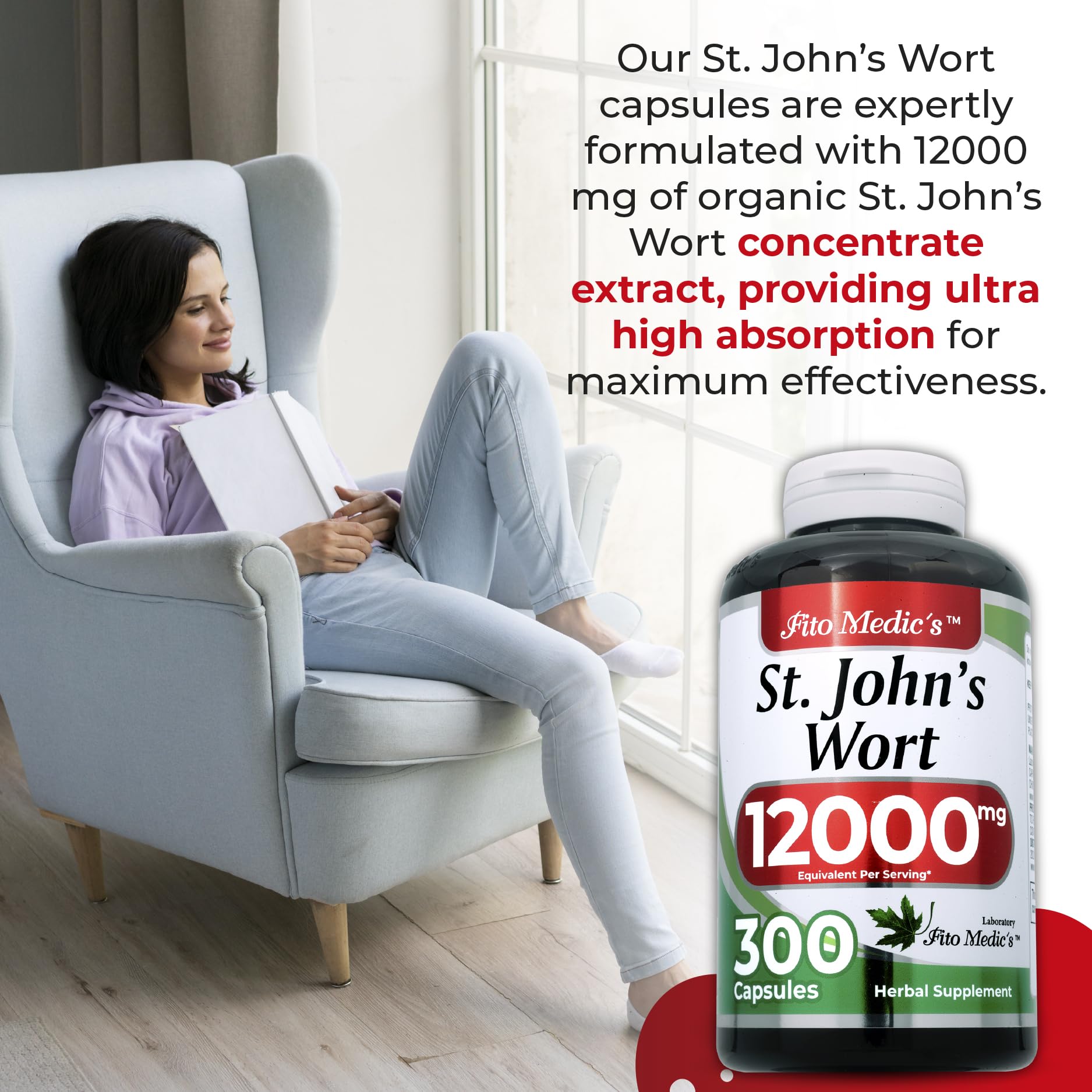 FITO MEDIC'S St. John's Wort bottle with GMP-certified seal ensures quality
