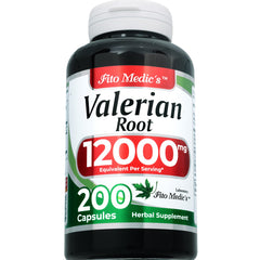 FITO MEDIC'S Valerian Root Capsules bottle back with dosage information