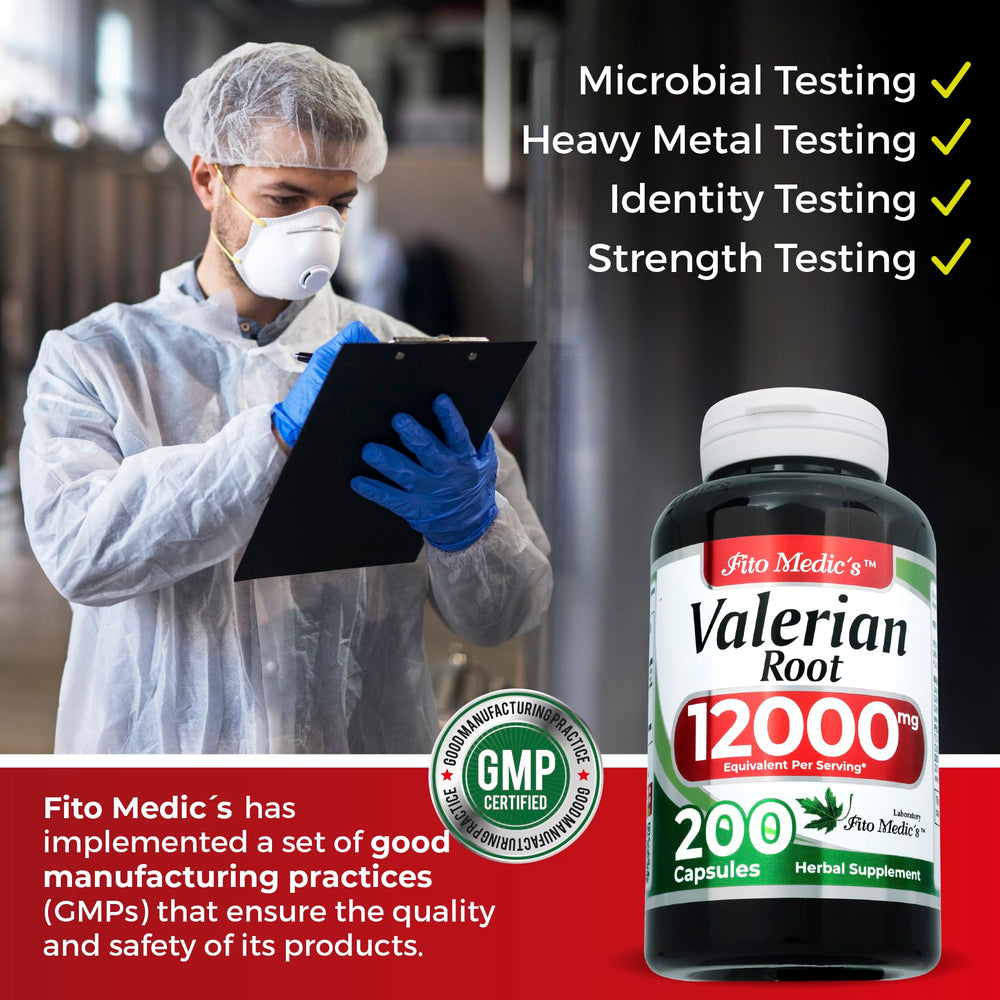 FITO MEDIC'S Valerian Root Capsules in hand for size and usability