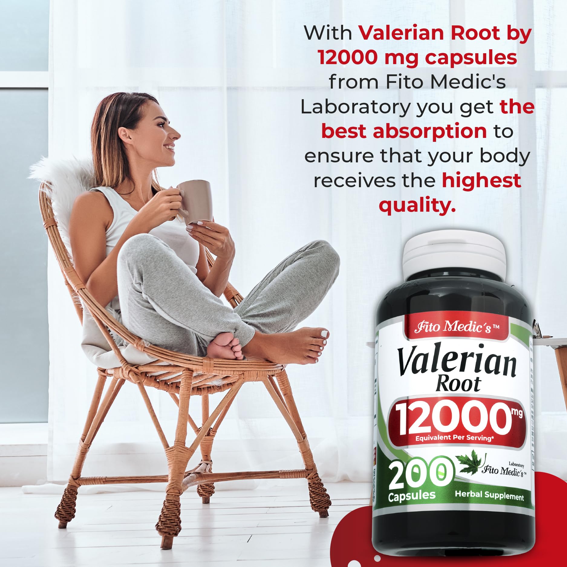 FITO MEDIC'S Valerian Root concentrated extract visual emphasizing potency