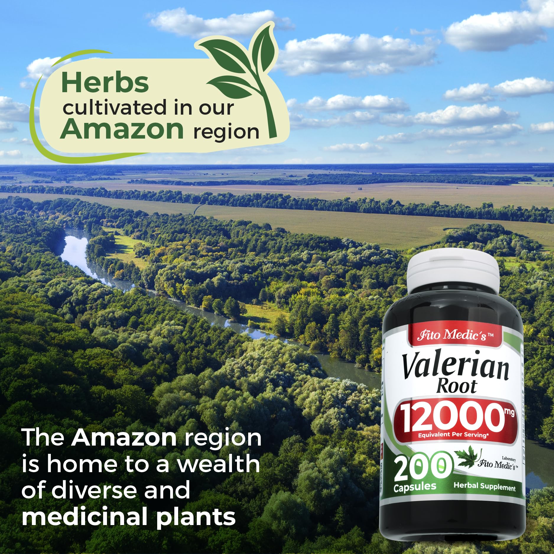 FITO MEDIC'S Valerian Root packaging display on a clean surface