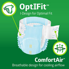 FitRight Extra+ diaper shows a wetness indicator to guide timely changes.