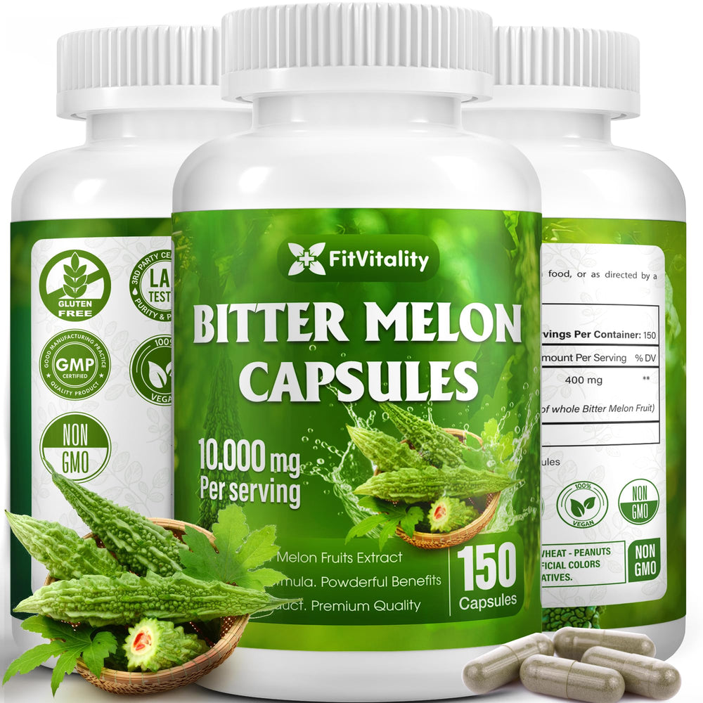 FitVitality Bitter Melon Capsules bottle for daily wellness