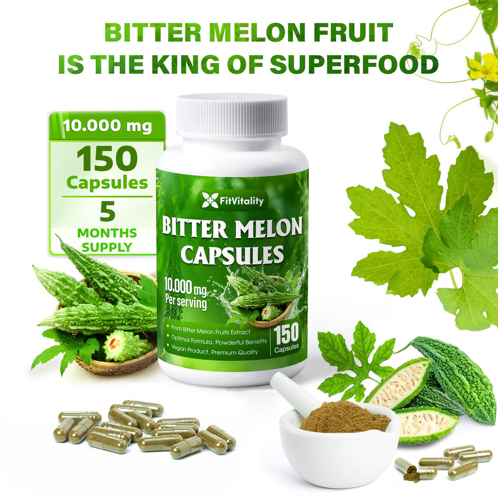 FitVitality Bitter Melon capsules travel-friendly packaging for busy days