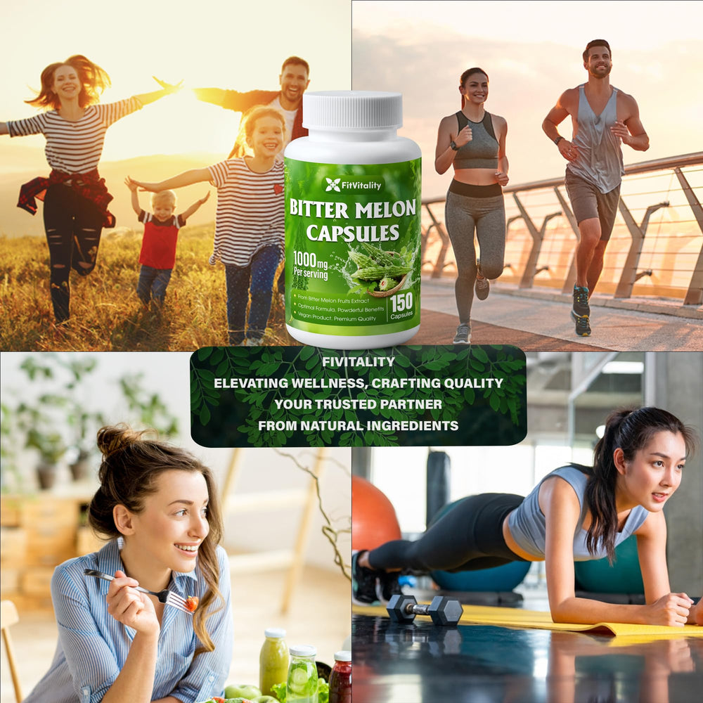 FitVitality Bitter Melon Capsules no artificial additives on label