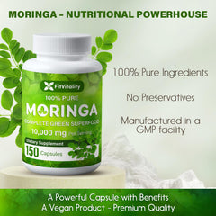 FitVitality Moringa leaf extract visual communicates natural origins