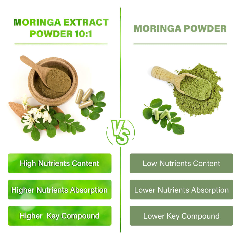 FitVitality Moringa packaging displays gluten-free and non-GMO badges