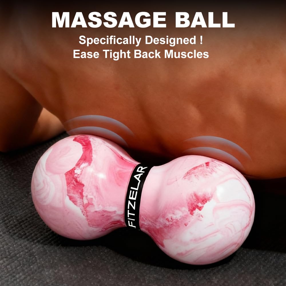 FITZELAR portable massage ball with bag for on-the-go relief