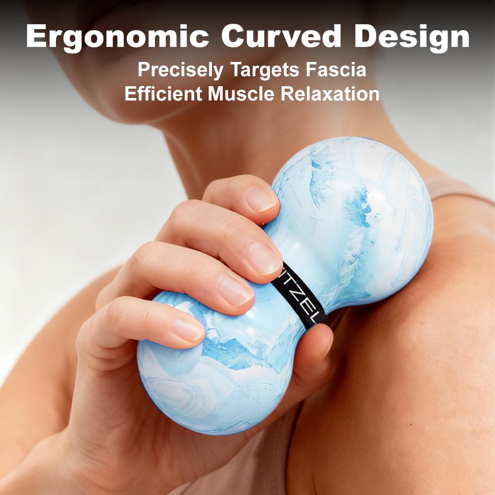 FITZELAR Double Lacrosse Massage Ball portable for on-the-go relief