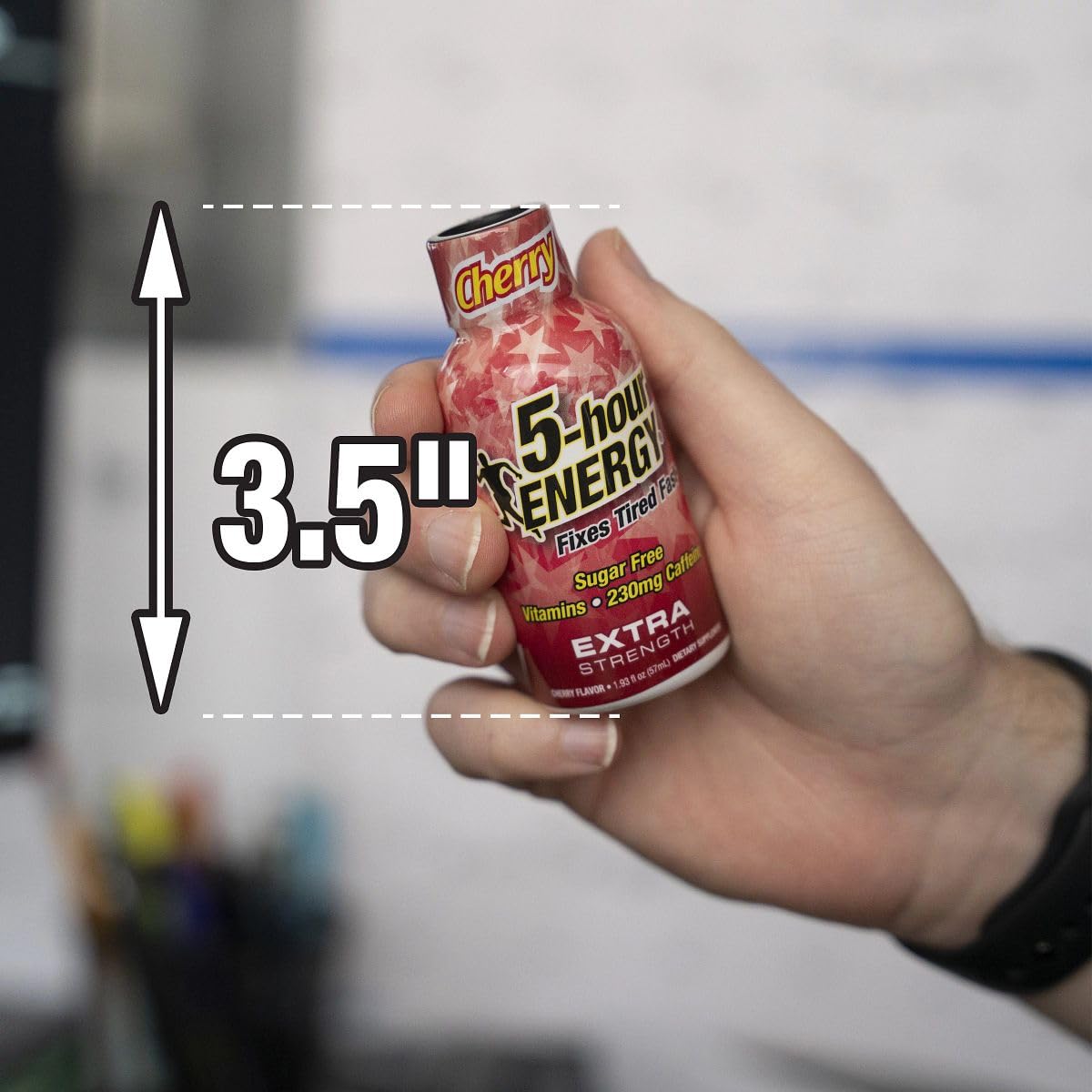 Five-hour ENERGY Cherry Shot multi-pack ideal for travel and errands.