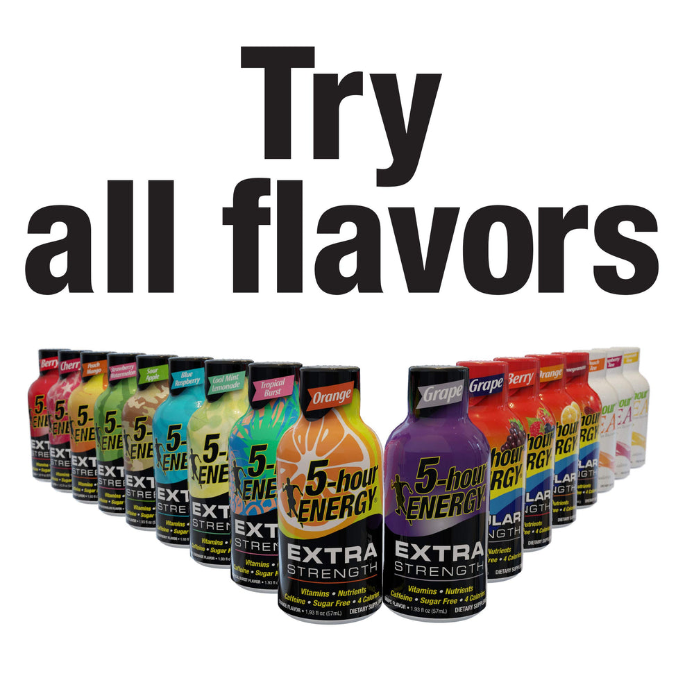 Five-hour ENERGY Orange Shot gym-day scene suggests quick energy between workouts.