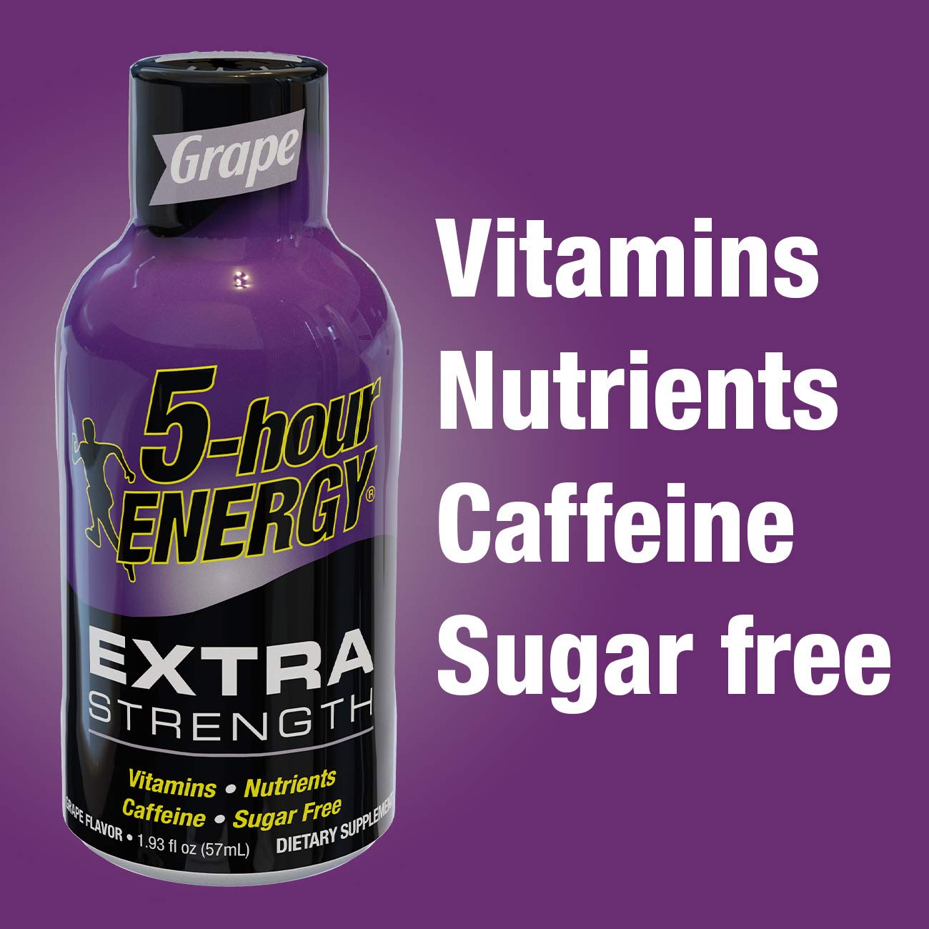 Five-hour ENERGY Orange Shot travel-friendly bottle ready for on-the-go use.