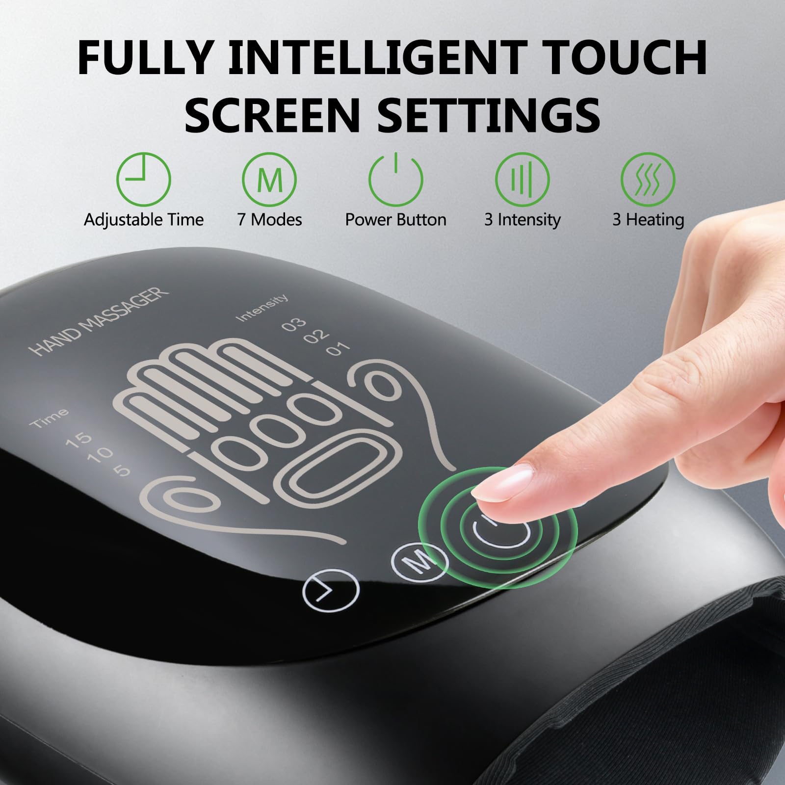F FIWENE FSA massager with 5-finger compression for targeted relief.