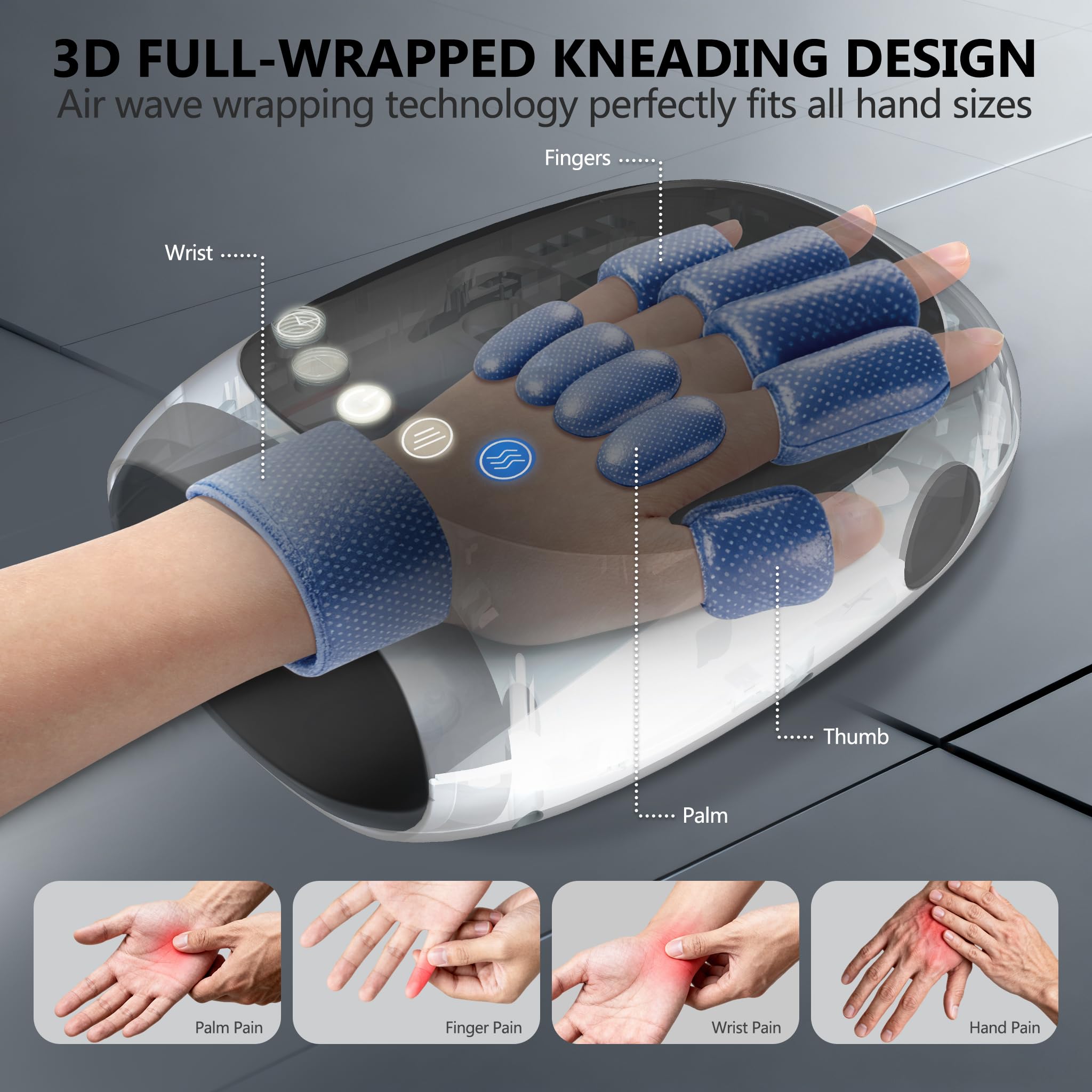 F FIWENE FSA massager supports wrists and palms.