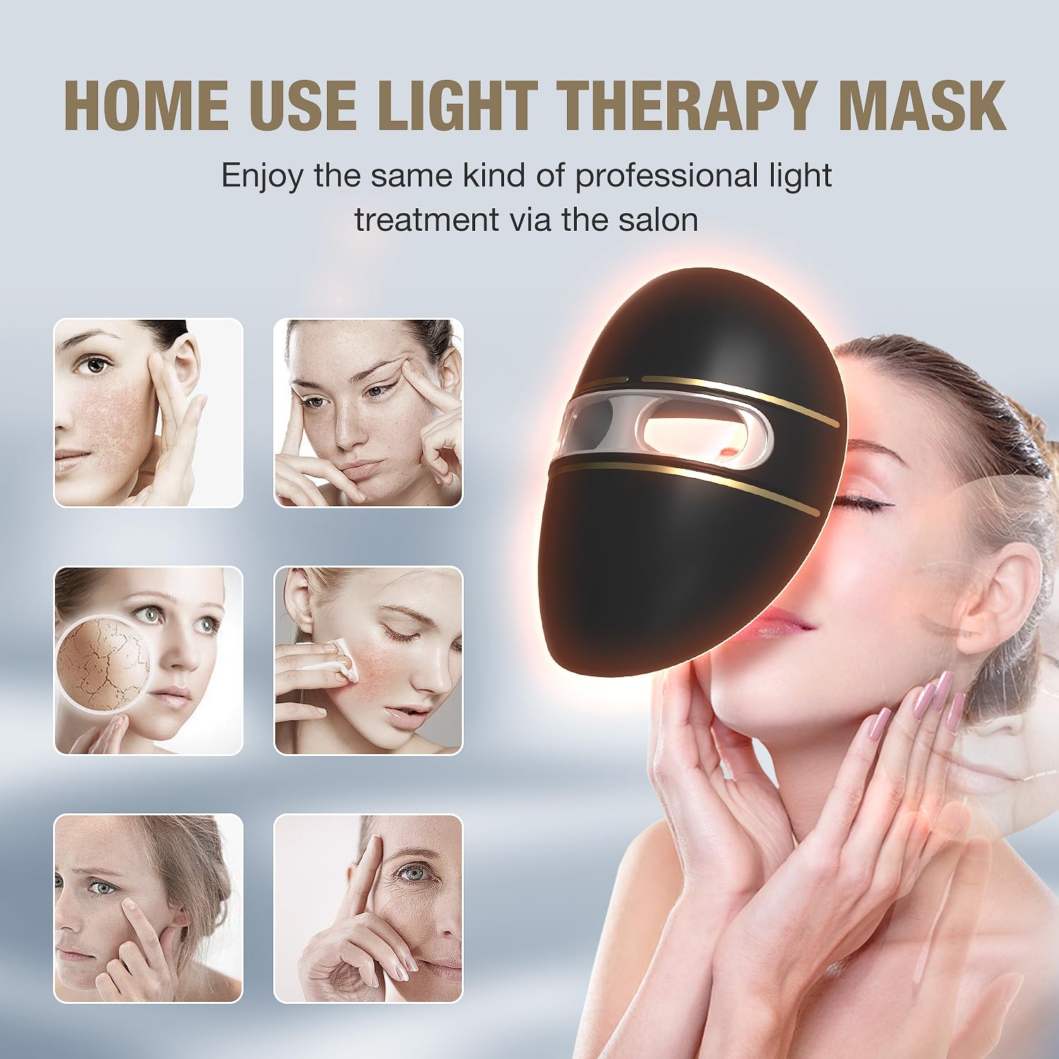 F FIWENE mask blue and red light for targeted skin benefits