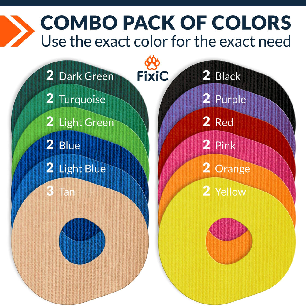 Colorful patches for Dexcom G7 and Stelo options