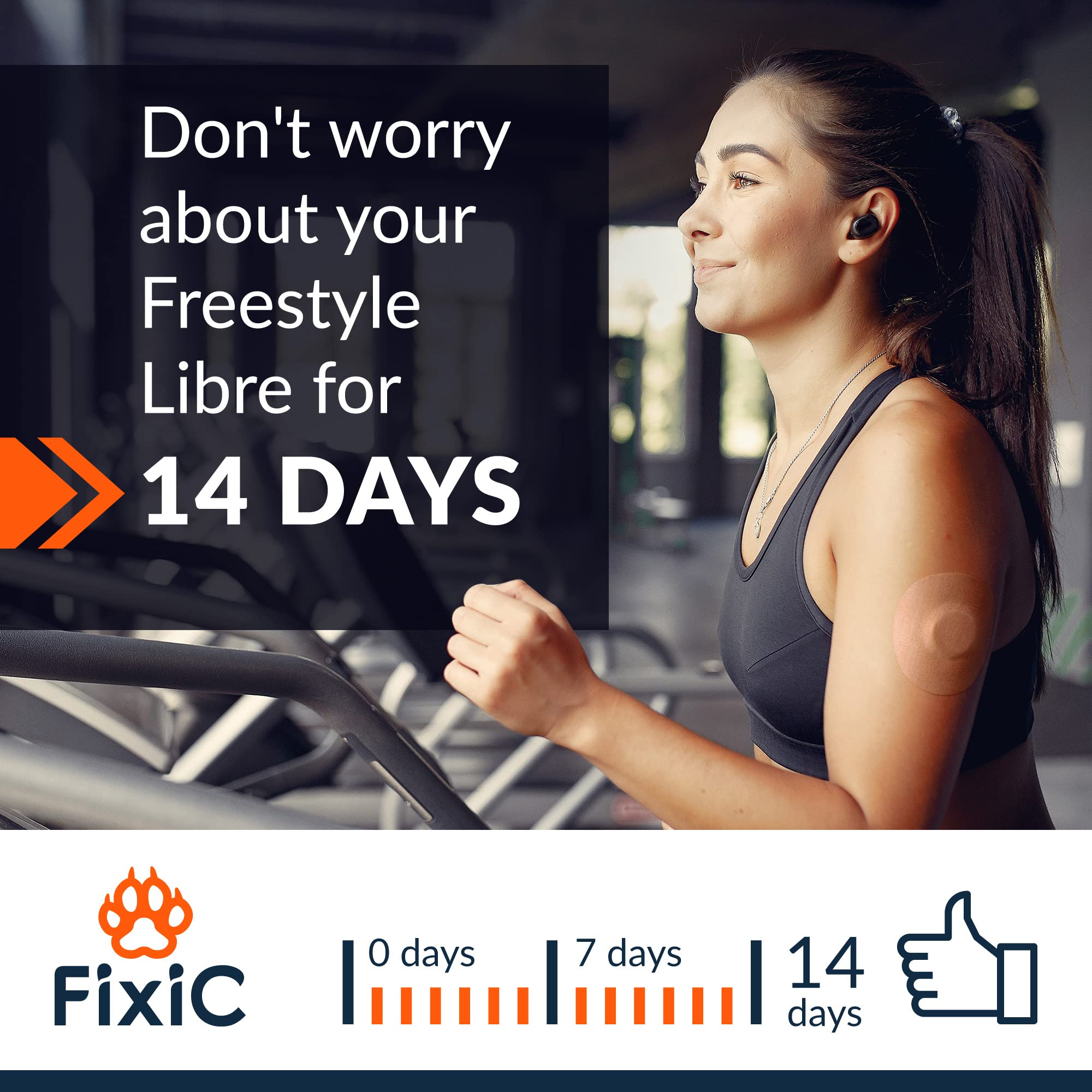 Fixic Freestyle patch 25-pcs pack for Libre and Guardian sensors.
