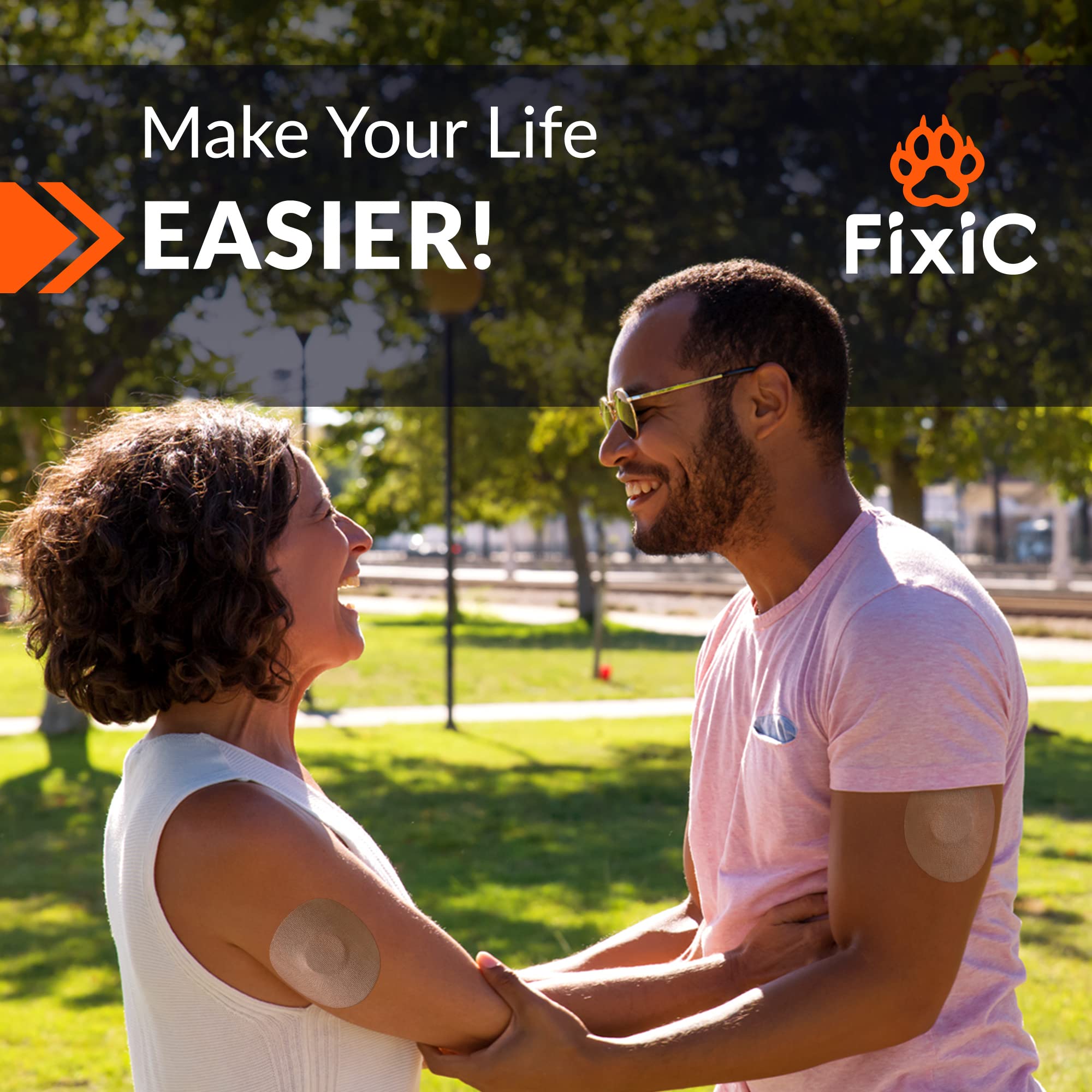 Fixic Freestyle patch withstands showers for reliable wear.