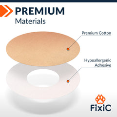 Back paper design of Fixic Freestyle patch for easy peeling before application