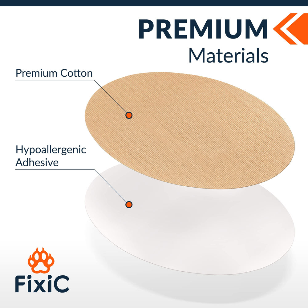 Fixic Freestyle patches back paper shown for easy peel-off