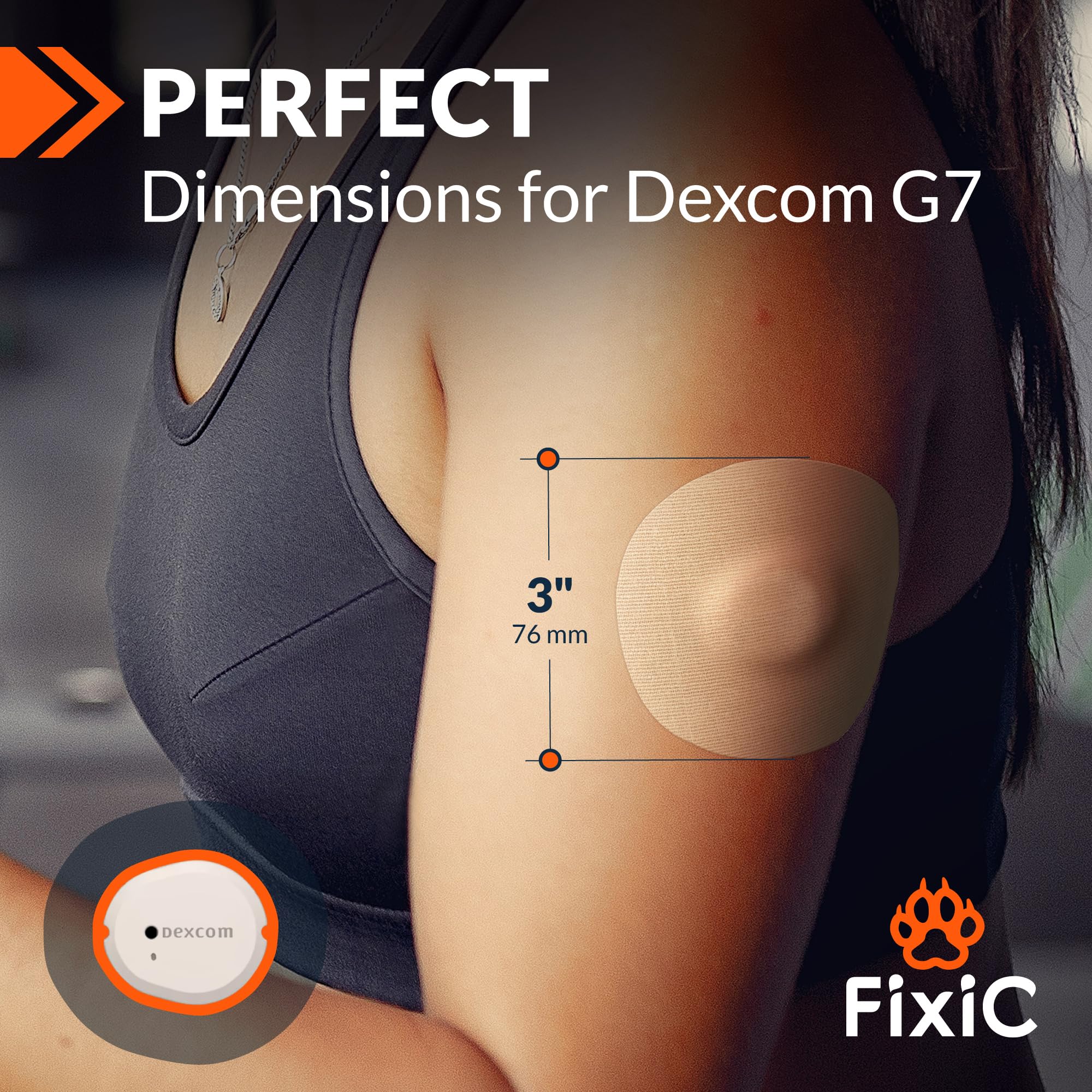 Patch compatibility with Dexcom G7 and Stelo CGMs by Fixic