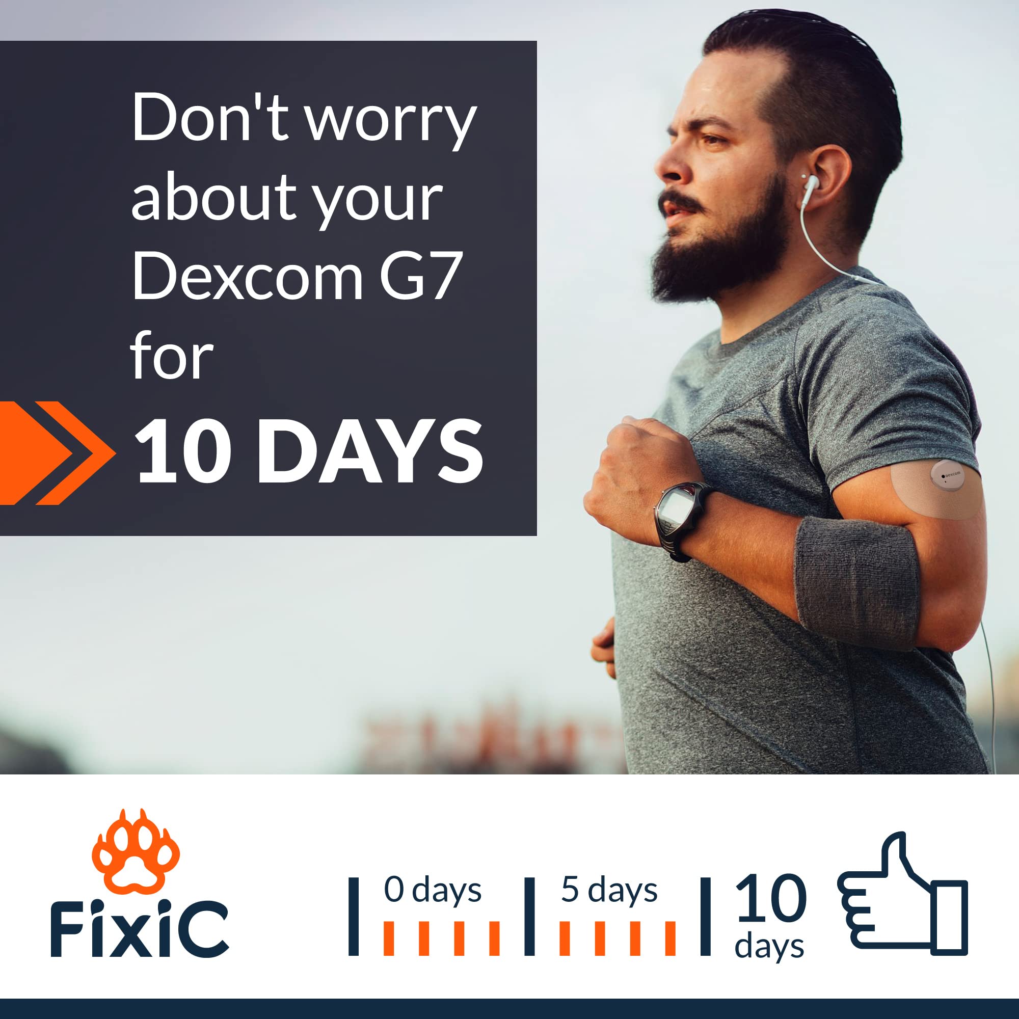 Long fixation up to ten days with waterproof performance