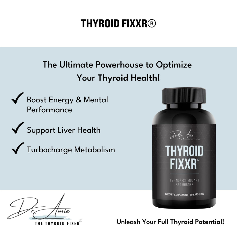 Fixxr Thyroid Support label close-up showing non-GMO formula.