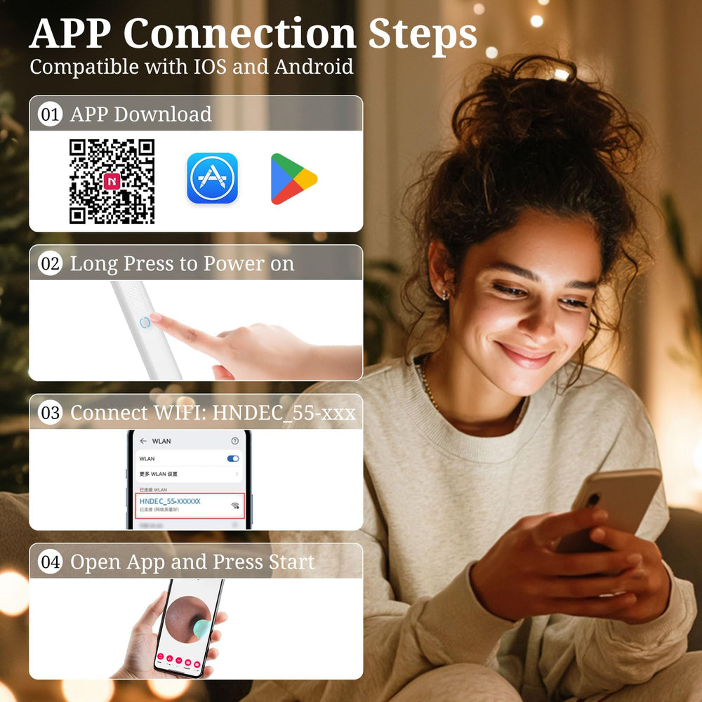 Fjordiony app connection on Android and iOS stores media in the app album.