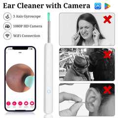 Fjordiony ear scoop with LED lights illuminates the canal for safer cleaning.