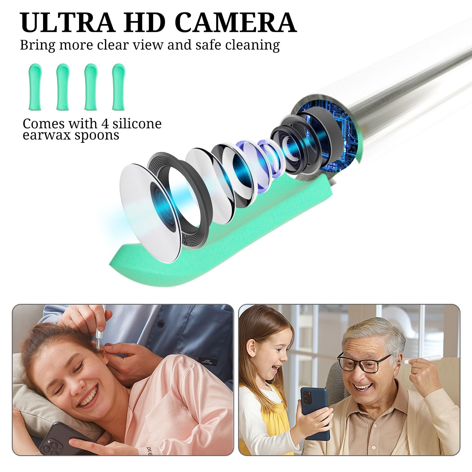 Fjordiony otoscope IP67 waterproof design simplifies cleanup after use.