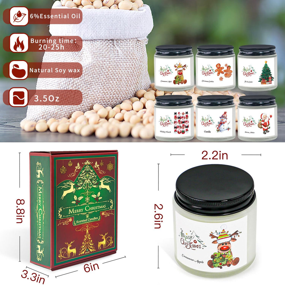 FKJOL Christmas cookies candle jar adds festive scent to room