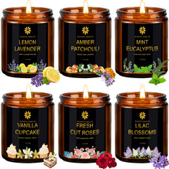 FKJOL lemon lavender candle set for a refreshing, mood-lifting aroma.