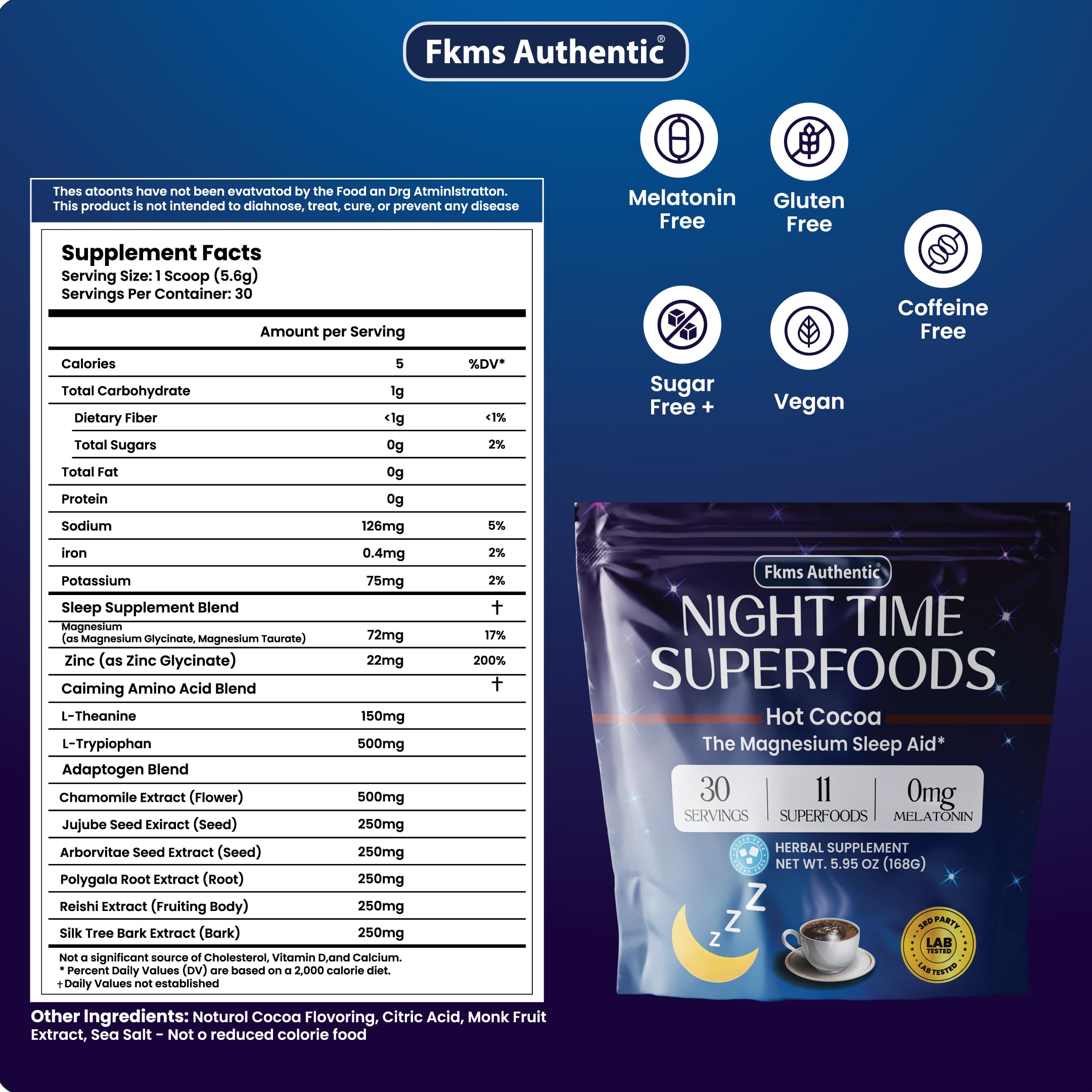 FKMS Authentic Nighttime Cocoa in a mug ready for a soothing evening