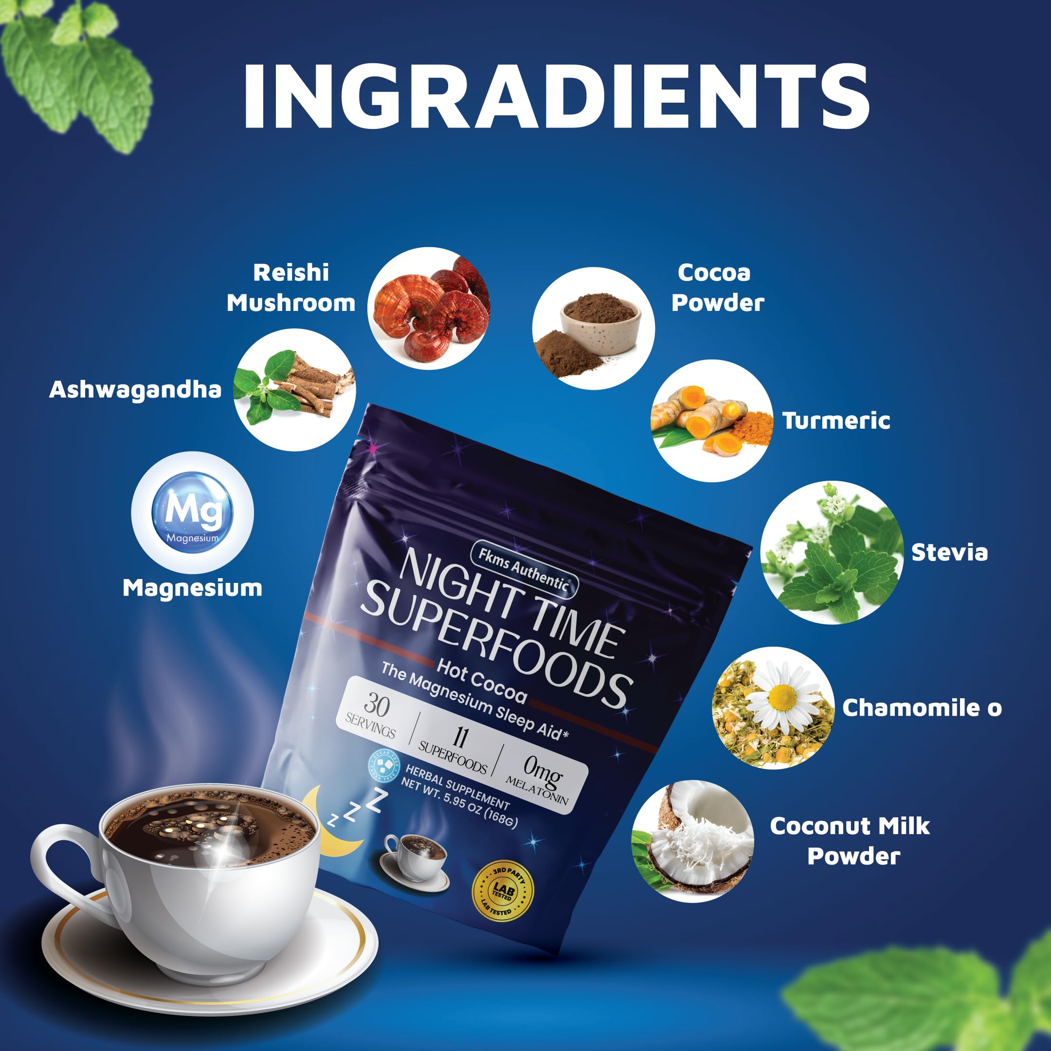 L-theanine enriched FKMS Cocoa for a tranquil evening mood