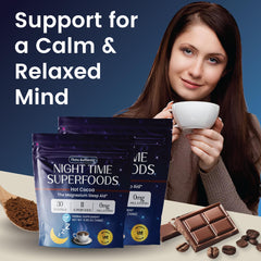 Stirring FKMS Authentic Nighttime Cocoa for a creamy, velvety texture