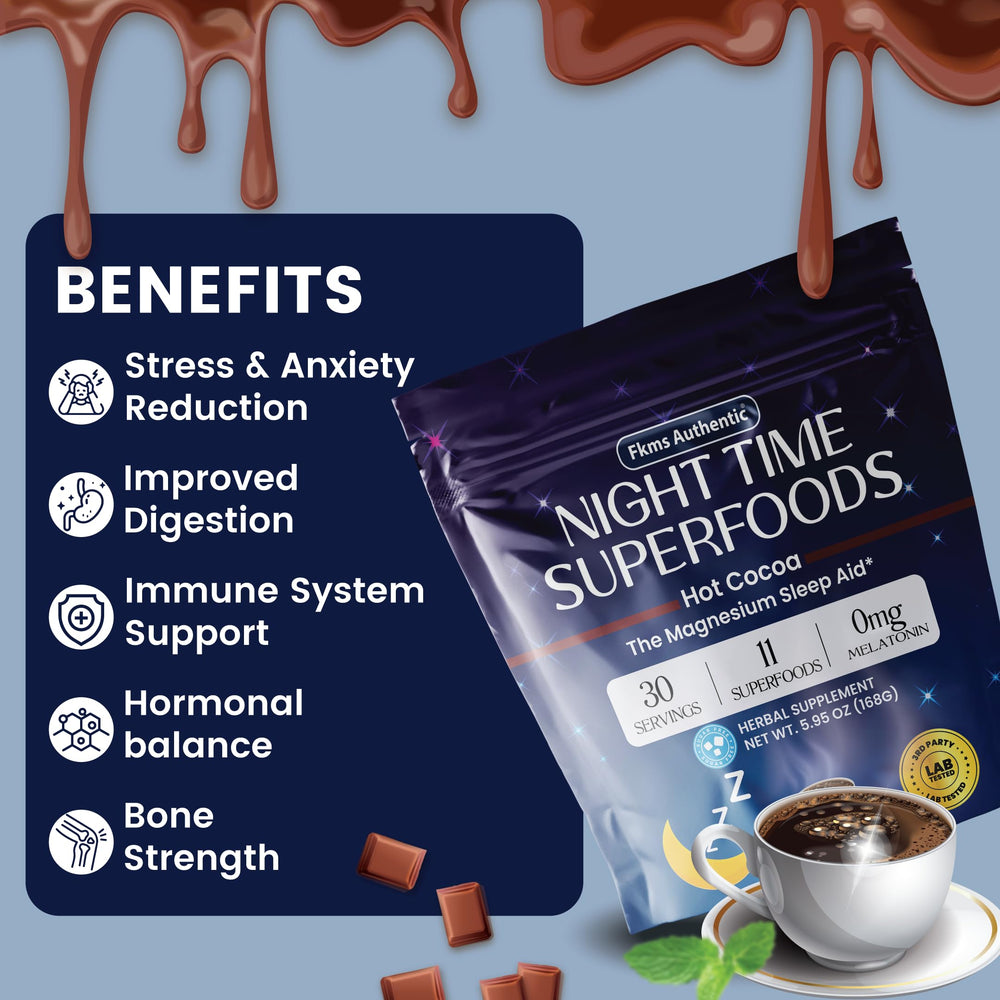Zinc in FKMS Cocoa supports a calm nighttime routine