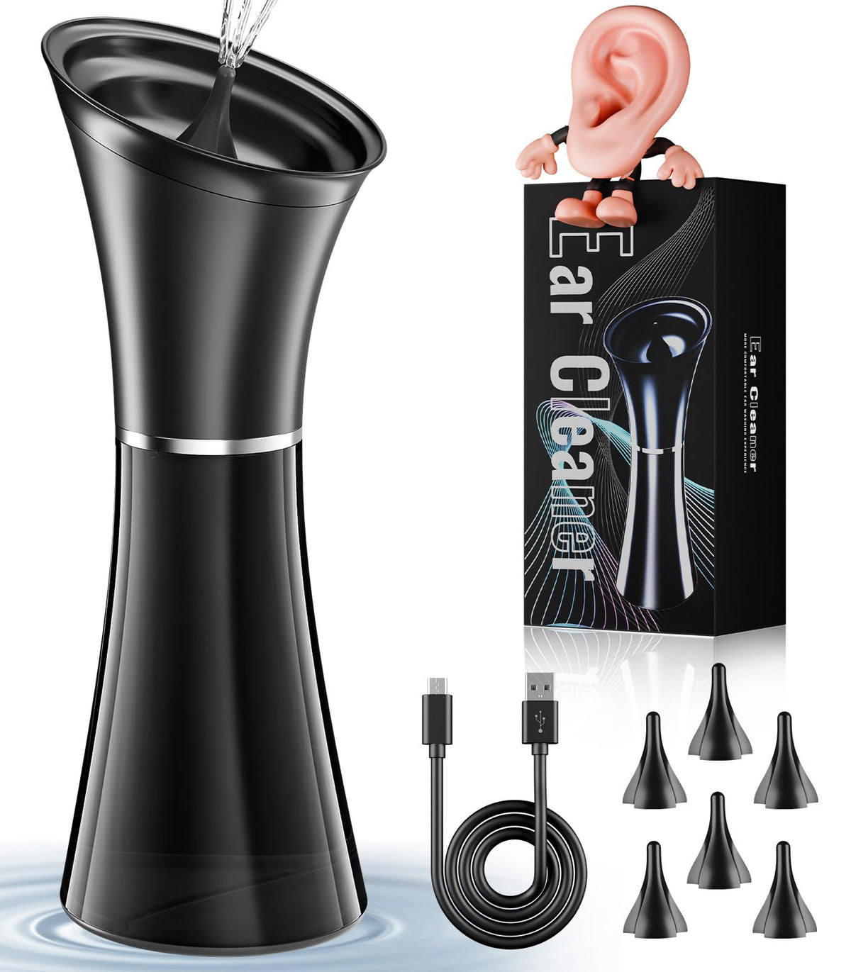 FlaoAito Ear Wax Removal front view showing compact design for easy daily use