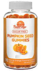 Flamingo Pumpkin Seed Oil Gummies jar, sugar-free support for hair health