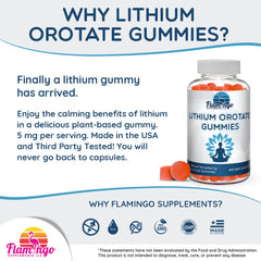 Flamingo Supplements lithium orotate gummies pour demonstrates easy daily dosage