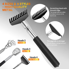 Flanker-L stainless steel back scratcher claw resists bending for long-lasting use.