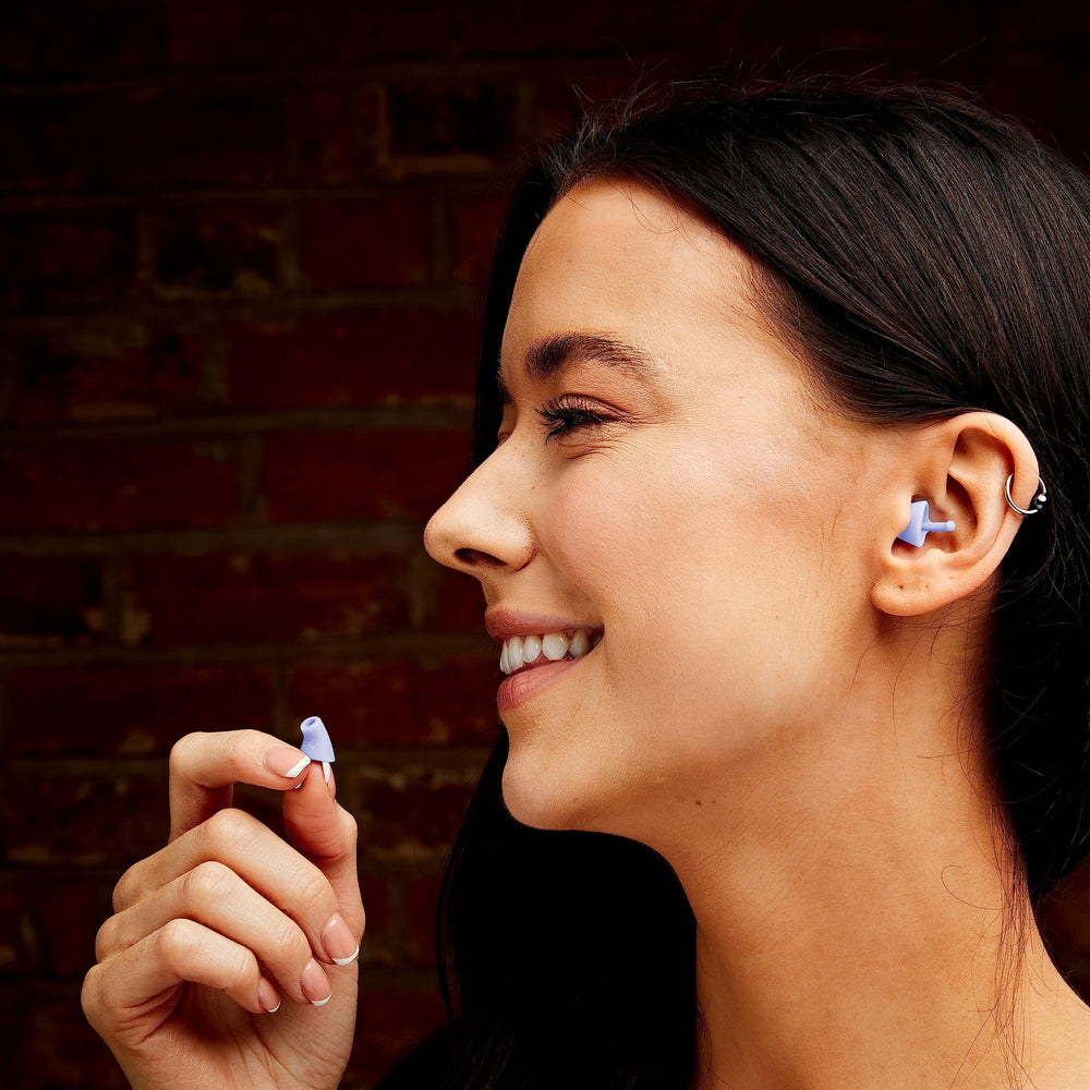FLARE AUDIO Calmer ear plugs with discreet soft silicone fit for comfort.