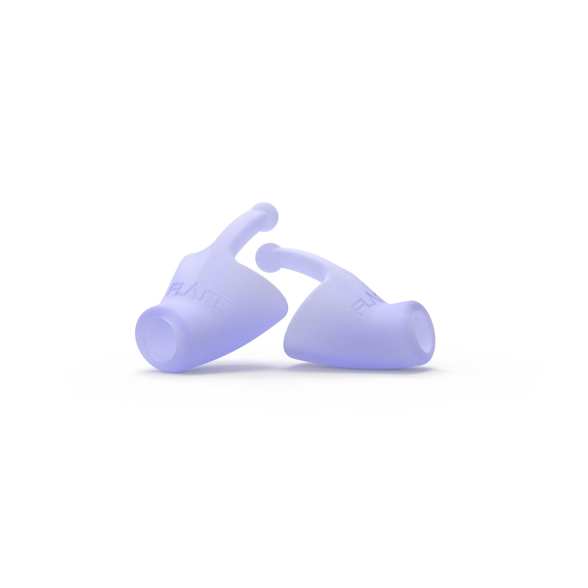 FLARE AUDIO Calmer ear plugs in purple, discreet in-ear wear for gentle noise relief.
