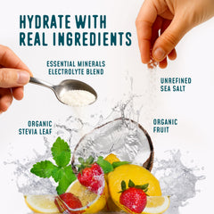 FlavCity Electrolytes Strawberry Limeade packet supports travel hydration.