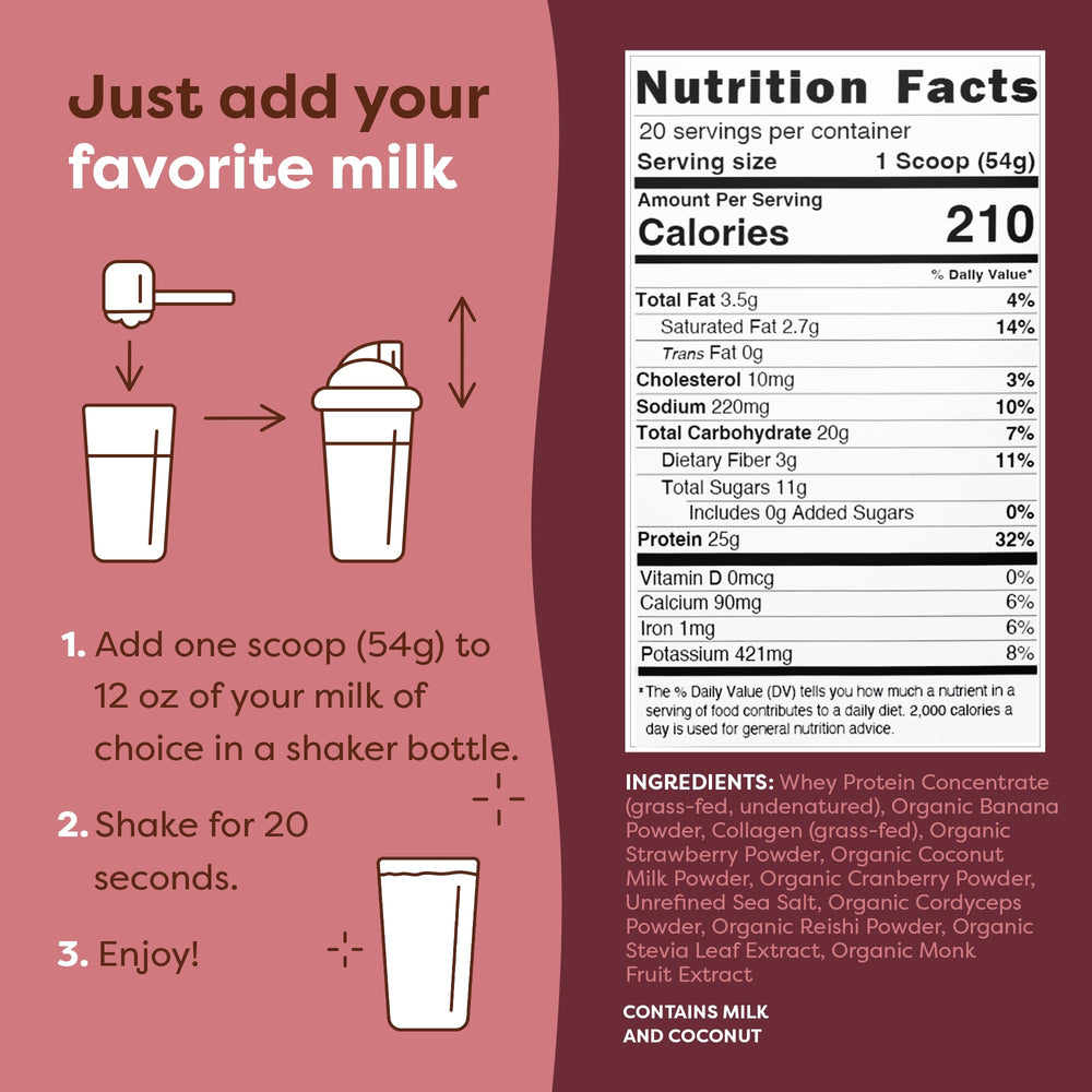 FlavCity ingredients closeup shows high-quality protein and collagen blend.