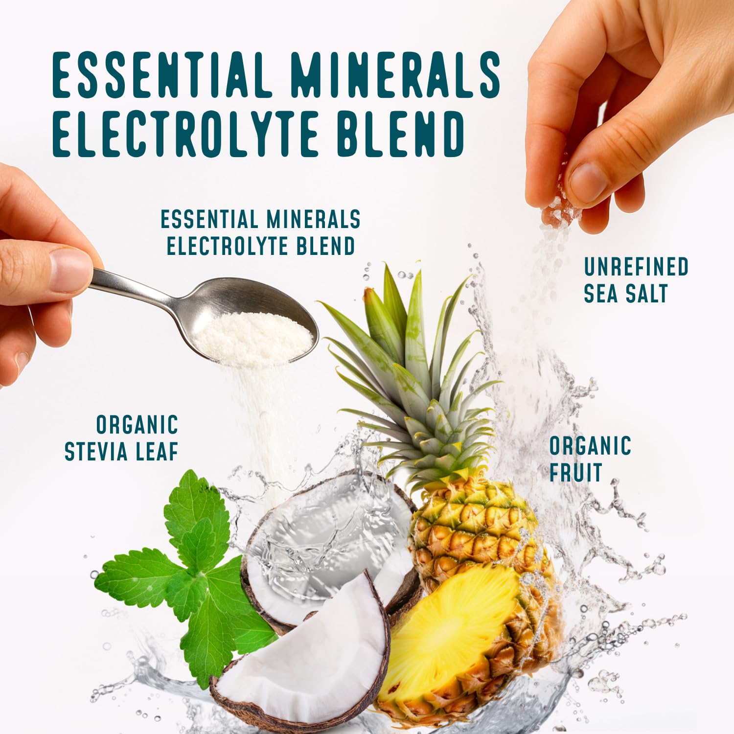 Close-up of real fruit ingredients in FlavCity Pineapple Coconut formula